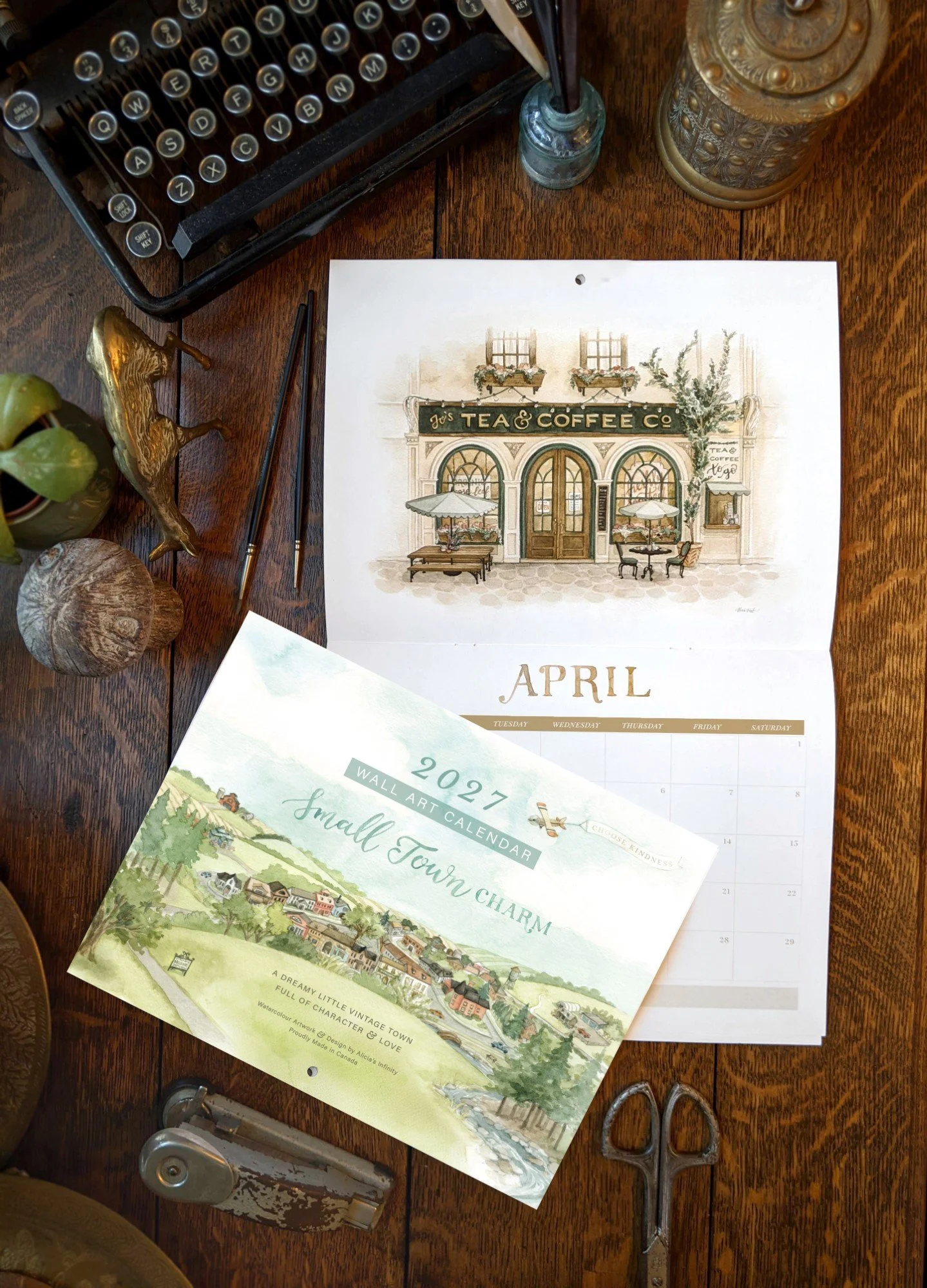 "Small Town Charm" 2027 Wall Calendar