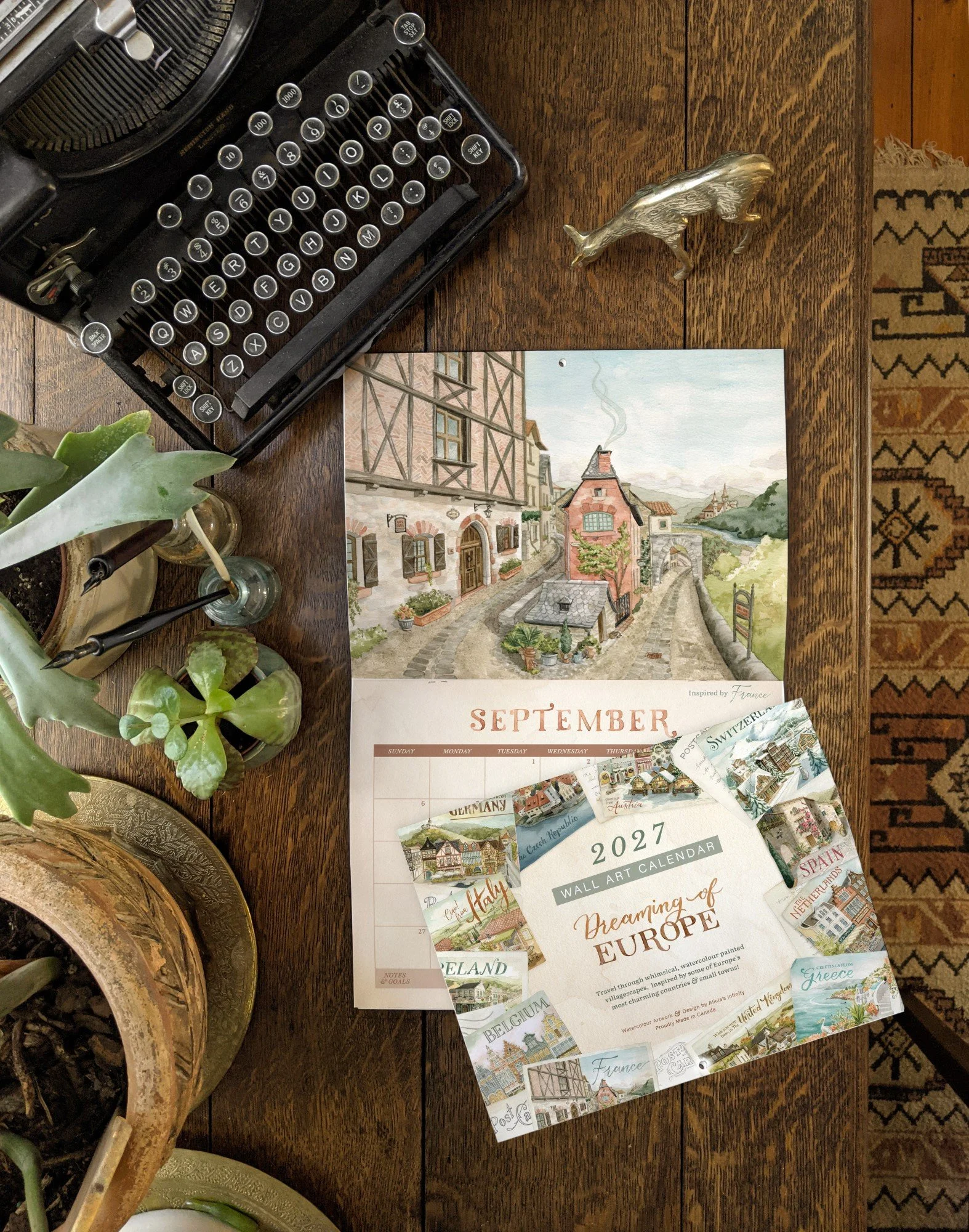 "Dreaming of Europe" 2027 Wall Art Calendar