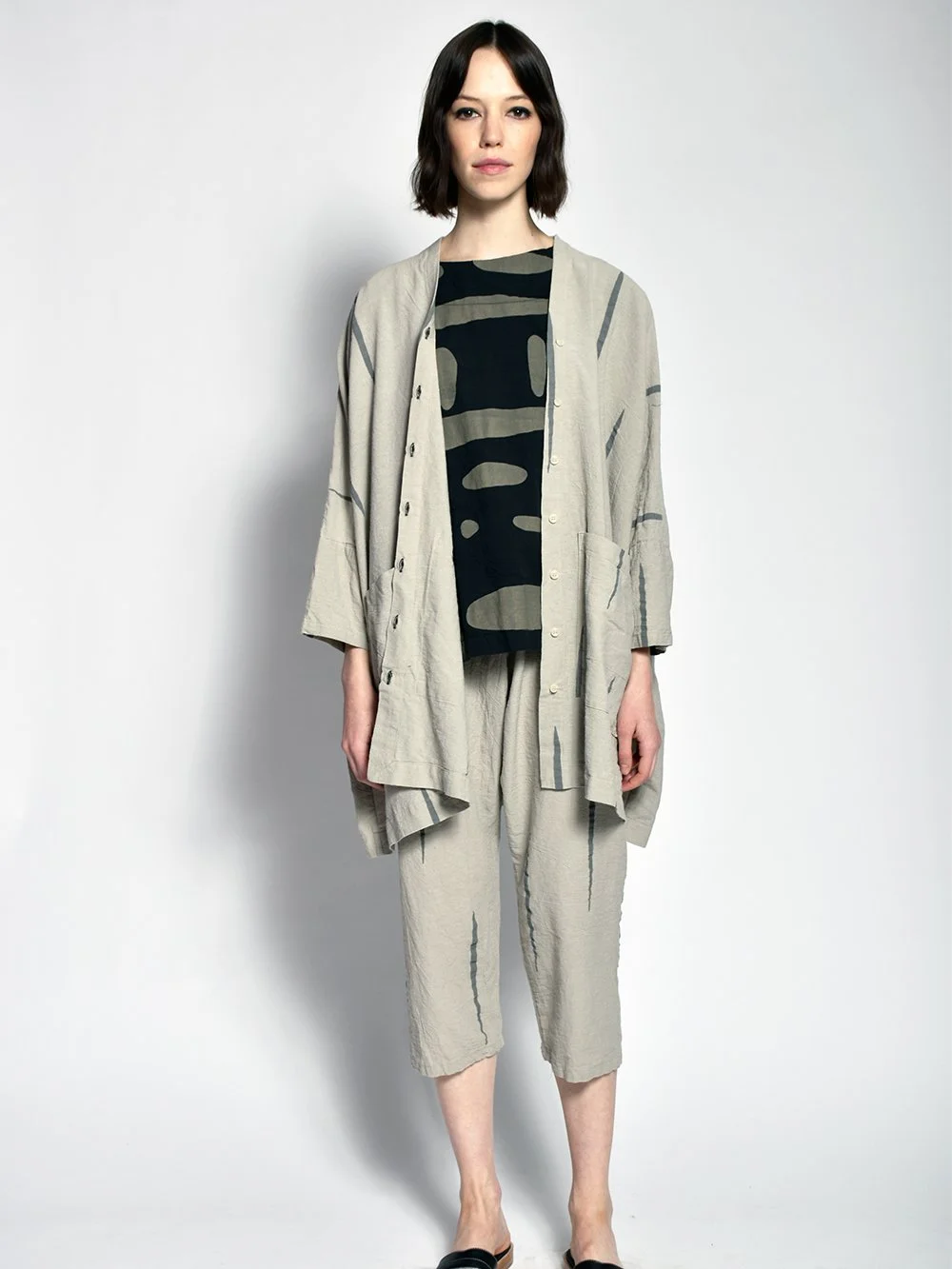 Oatmeal and Black Cardigan main image 0