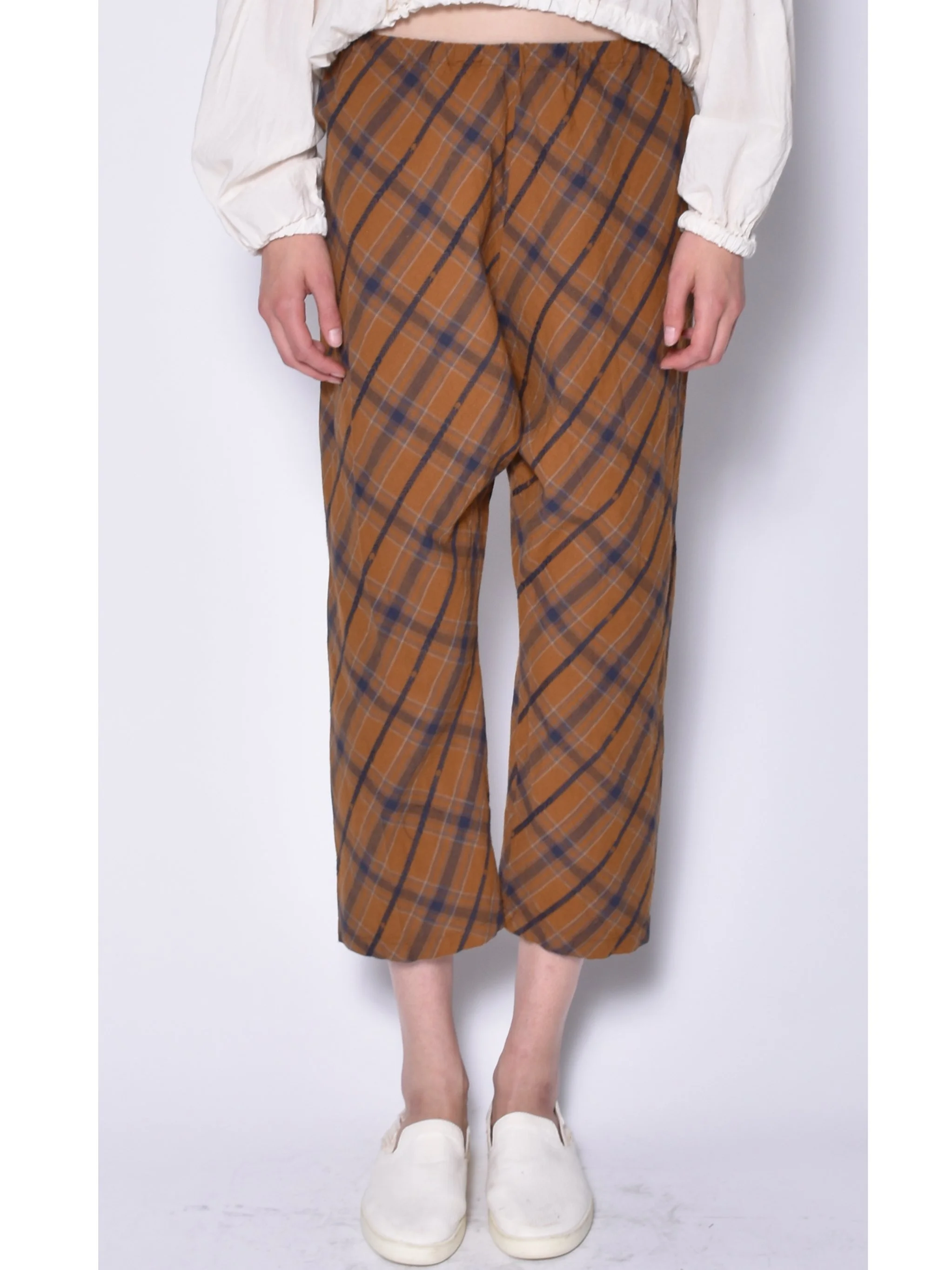 HEMP COTTON BLEND DROP CROTCH PANT
