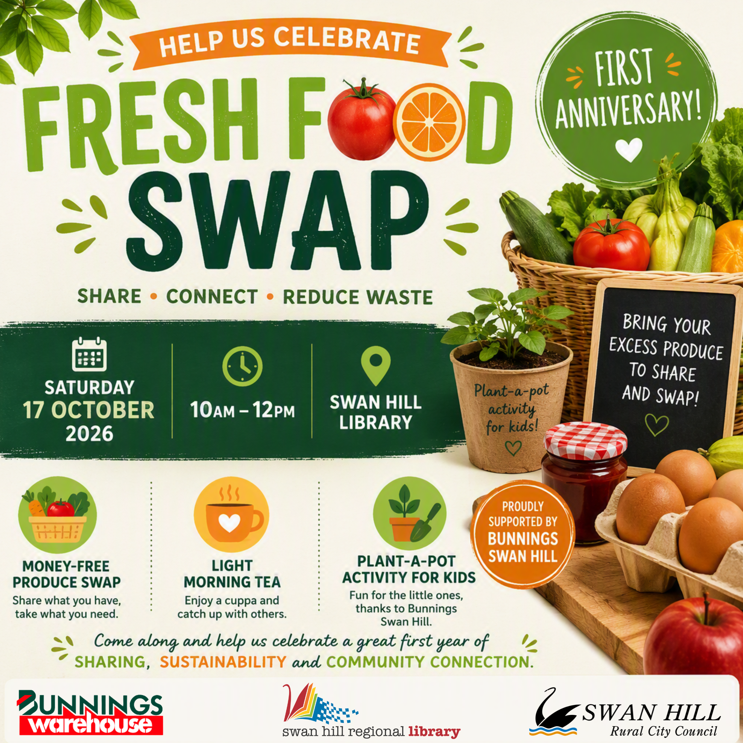 1 year of the Fresh Food Swap celebration