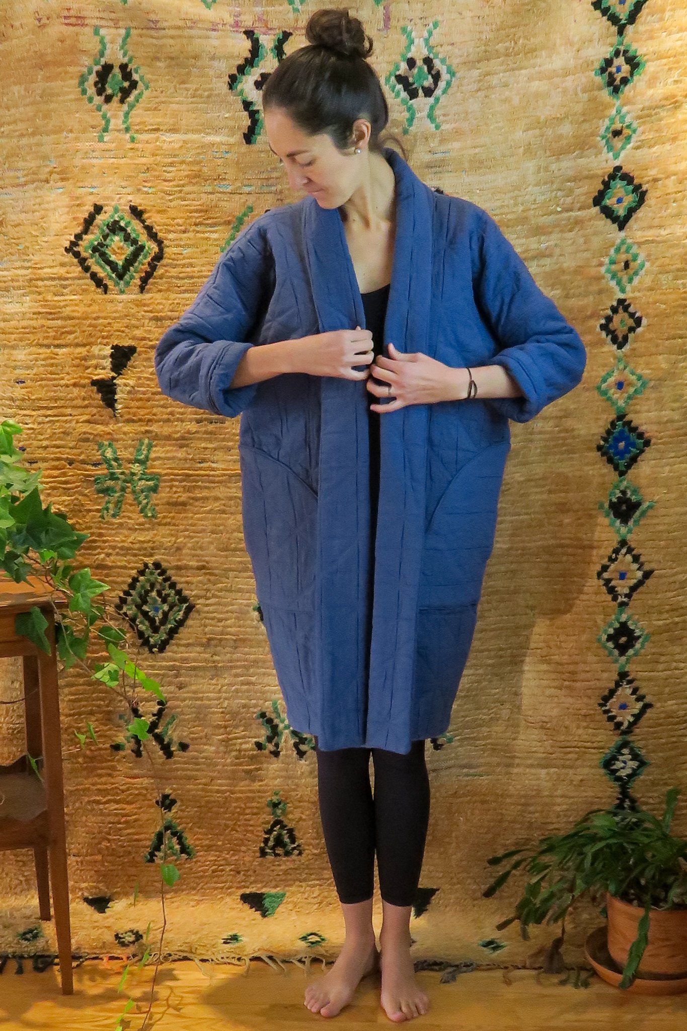 Long Kimono in Indigo