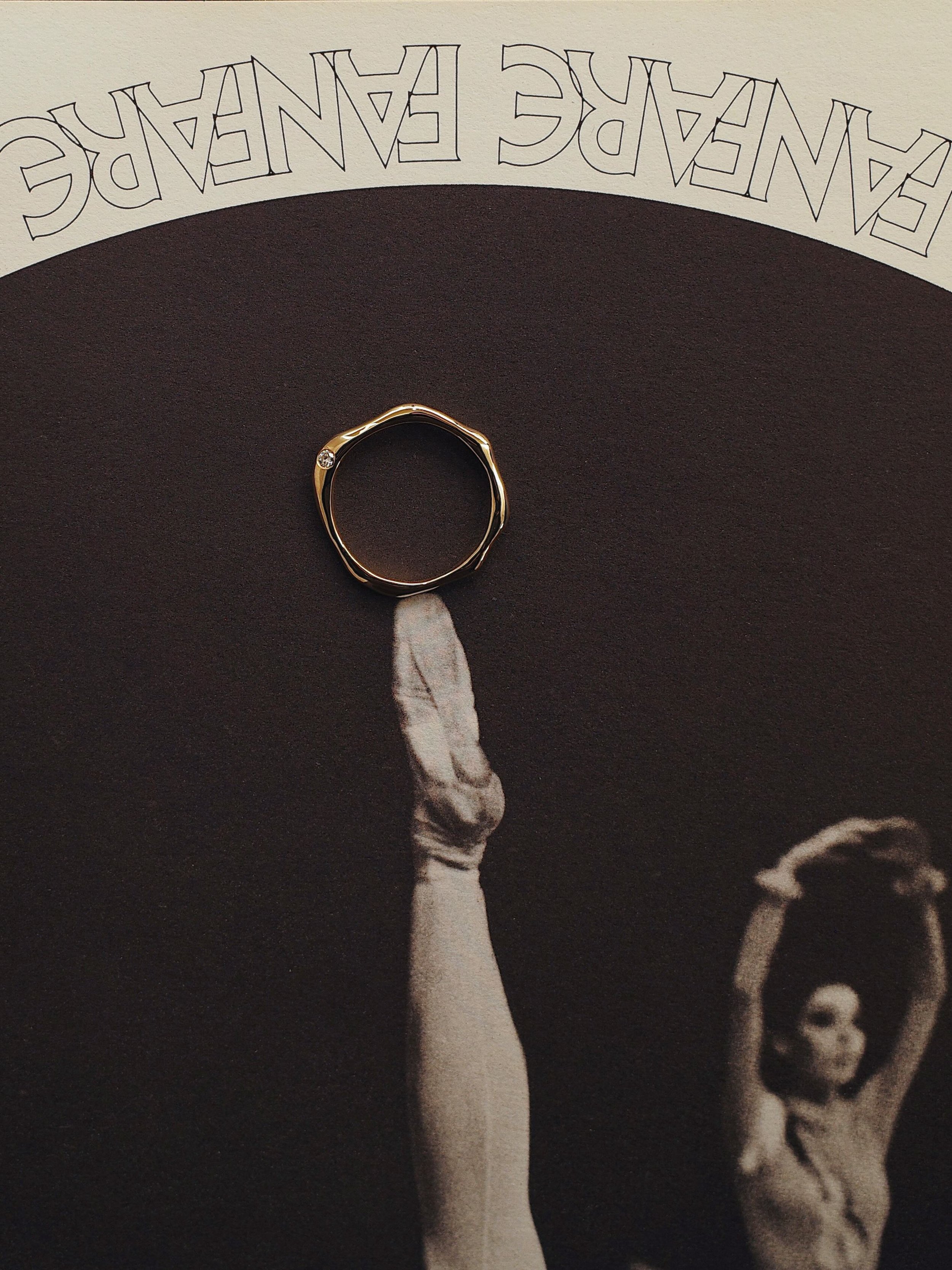 talisman sirius b gold amorphous ring