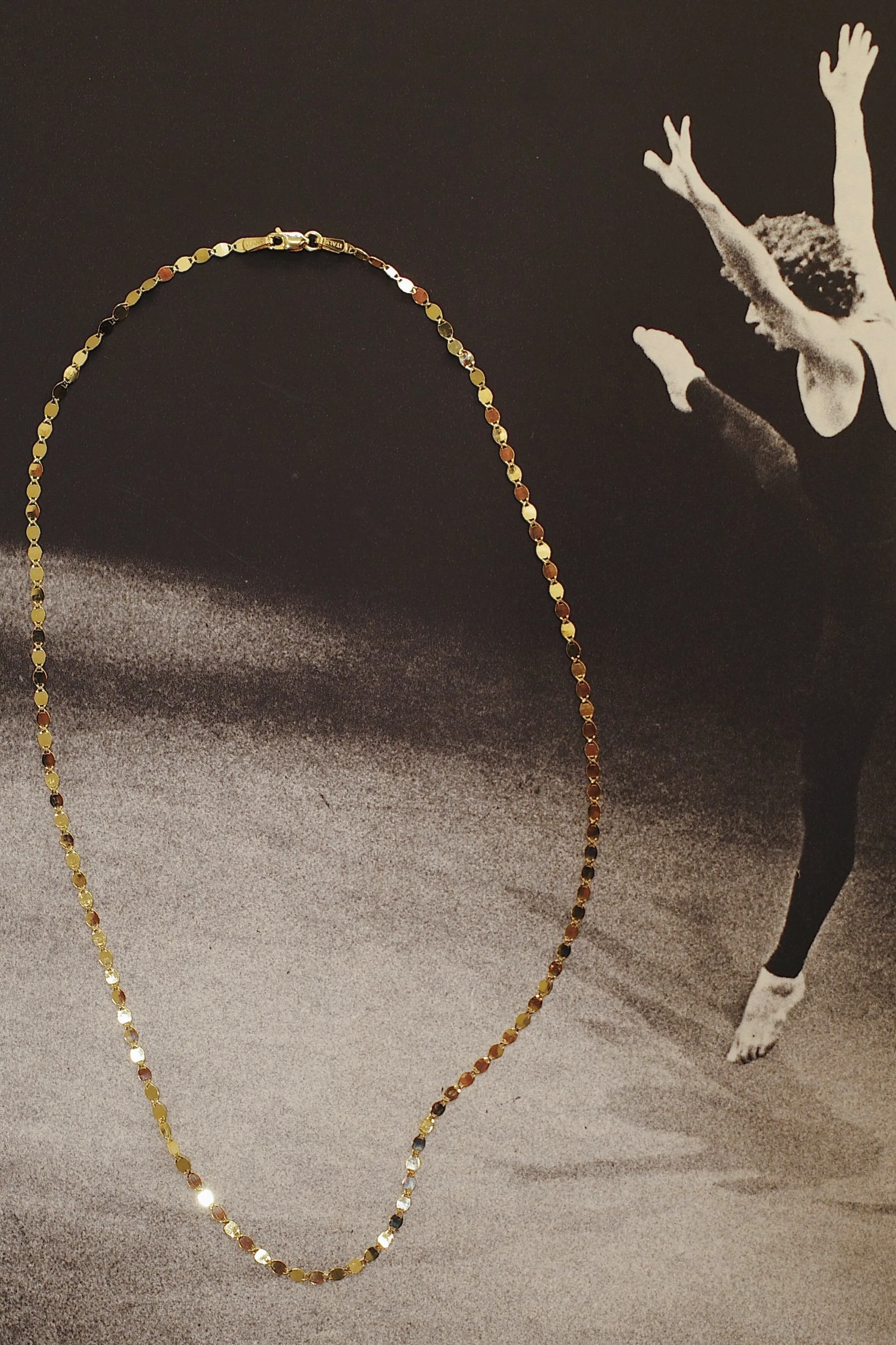 talisman gold mirror chain