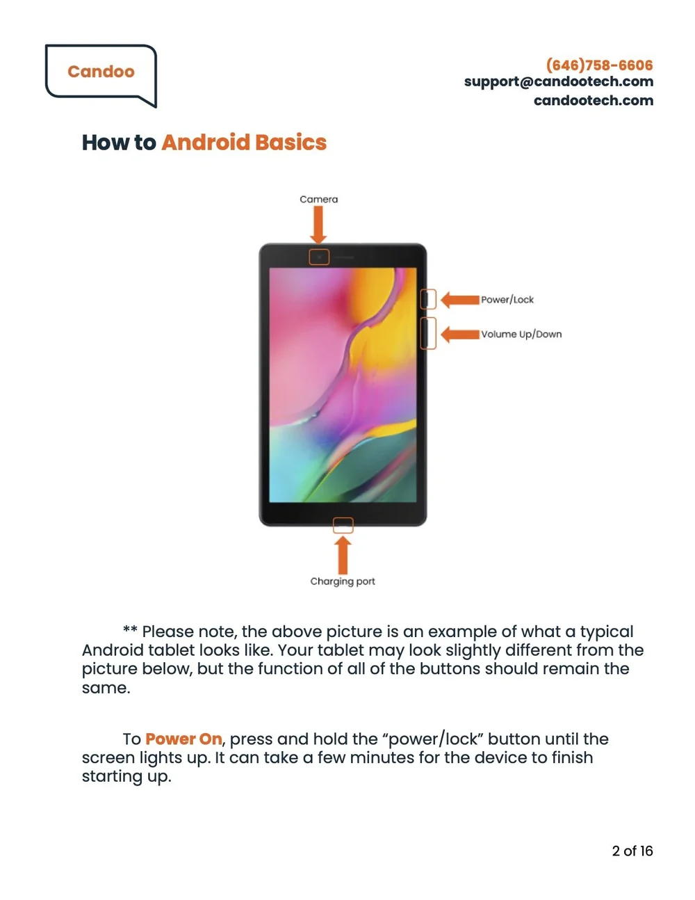 Quick Guide Tablet How To Guide Samples — Candoo Tech