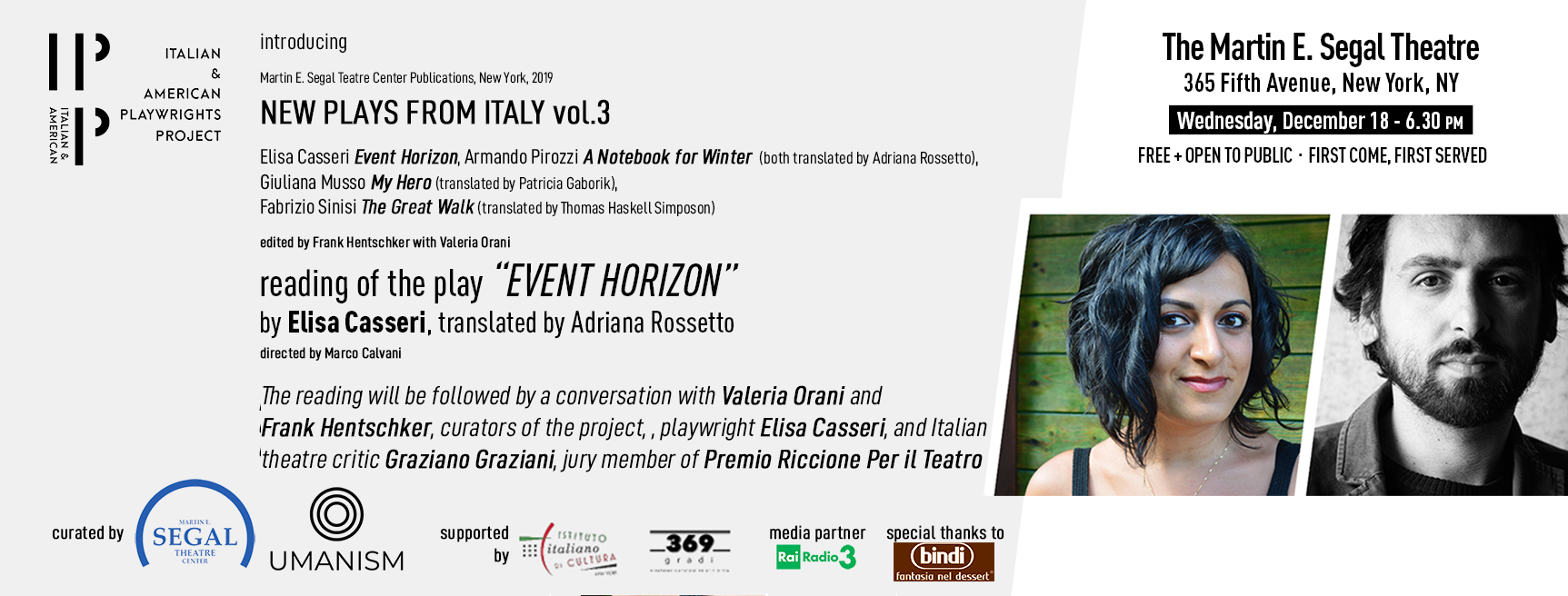 Elisa Casseri, photo by Alice Cotesta. Graziano Graziani, photo by Ilaria Scarpa