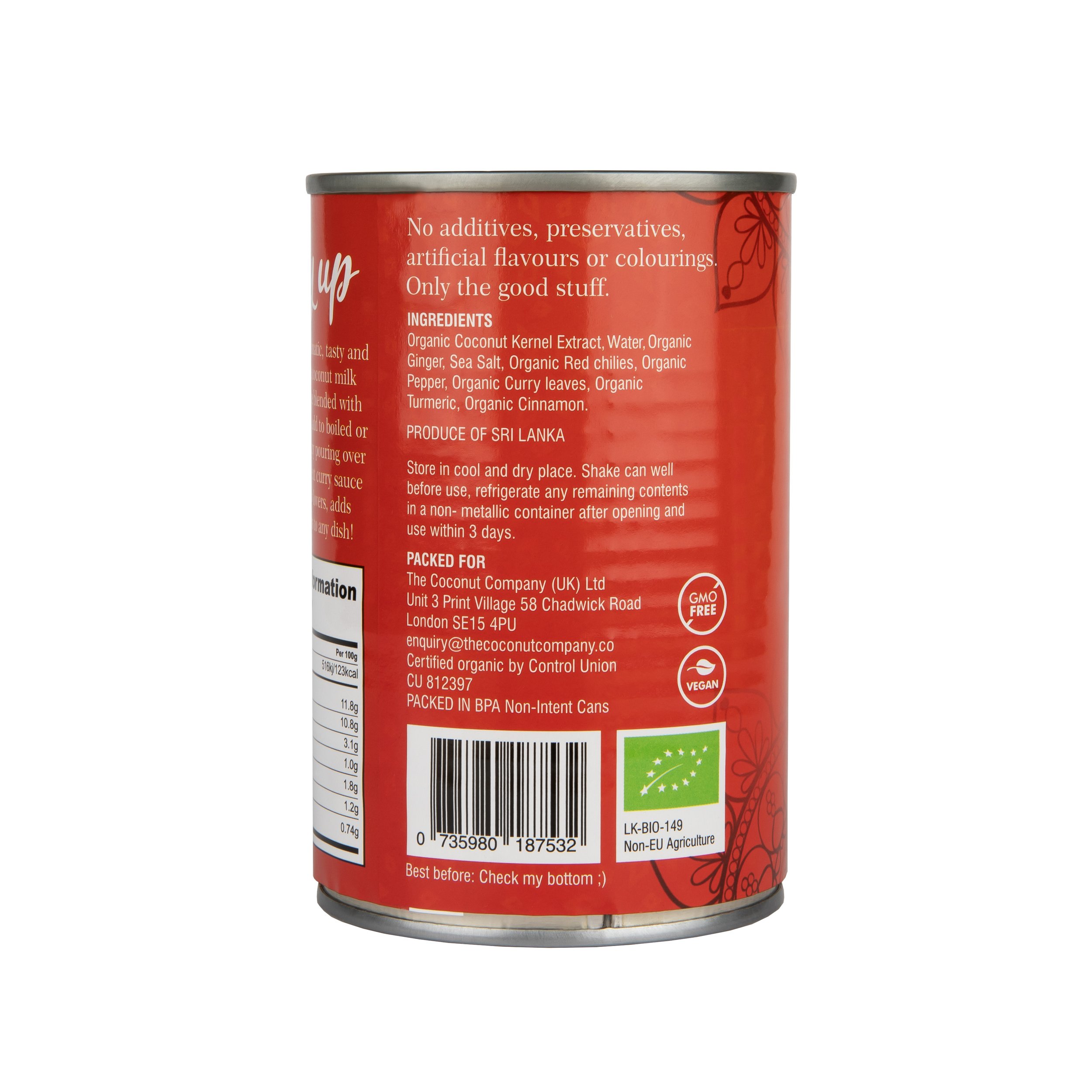 Organic Red Coconut Curry Sauce 400ml BPAFree Can — The Coconut Company