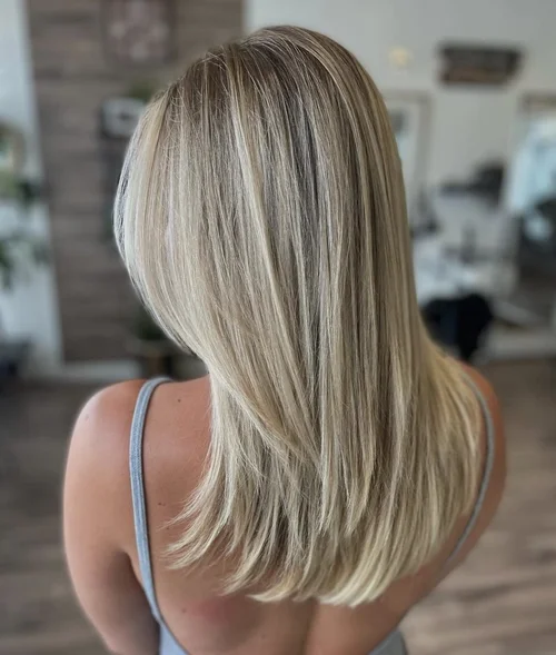 Ashy blonde sleek finish