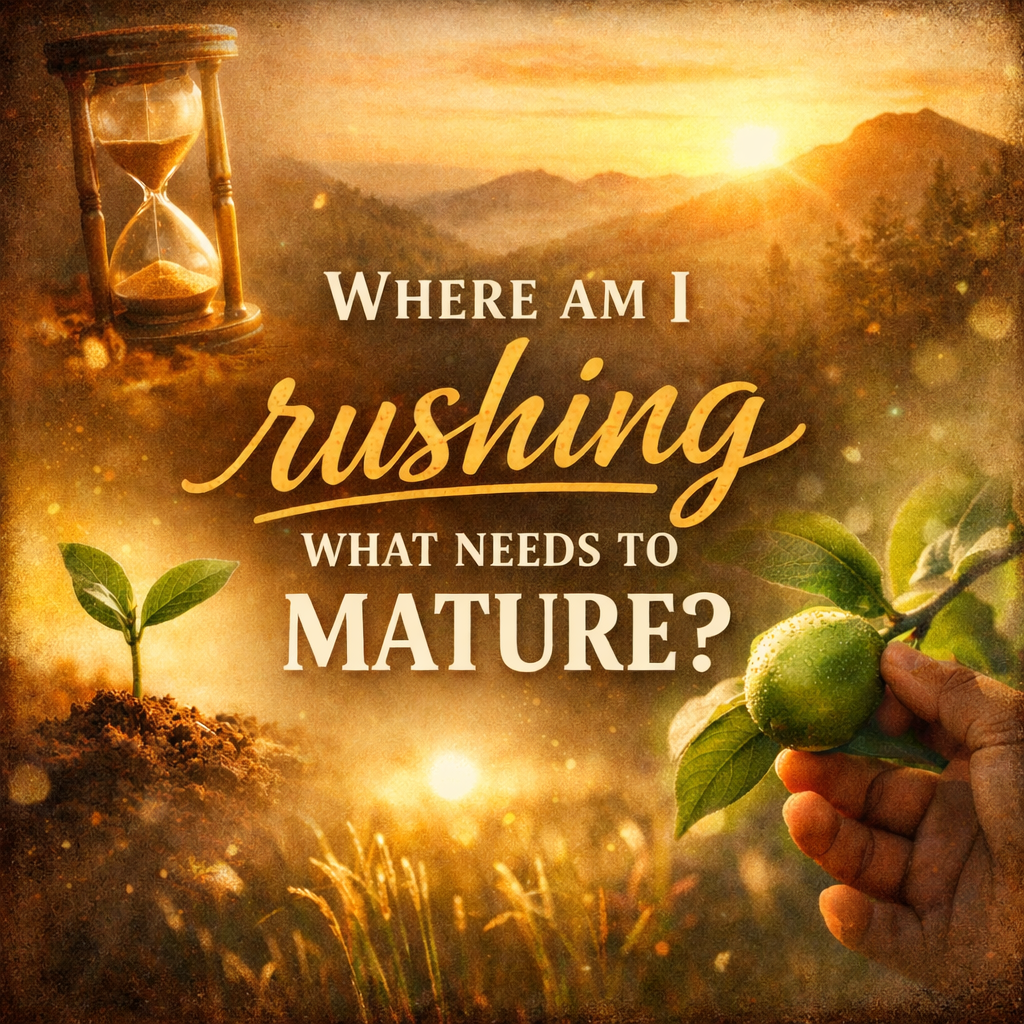 Where Am I Rushing What Needs to Mature?
