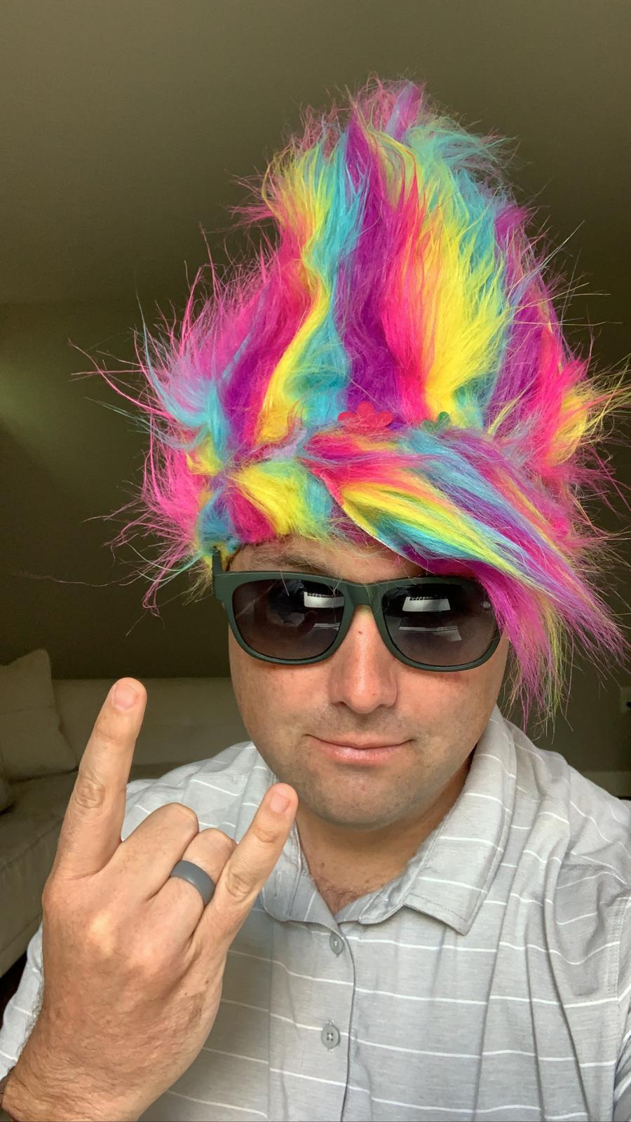 This is my husband in a wig