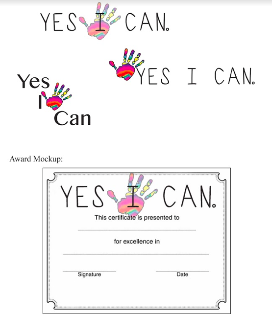  Branding and certificate for local high school achievement award.  