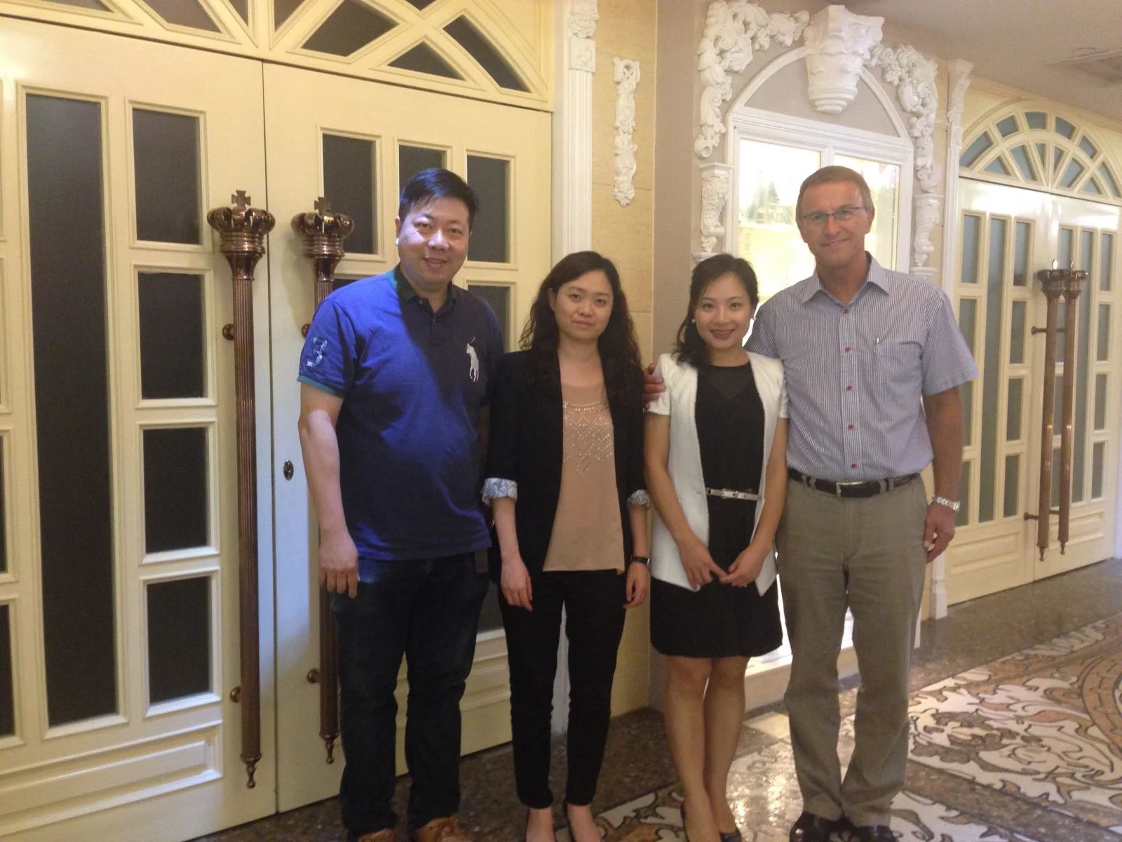(Left) Ray - TYLO Hong Kong Representative, (Middle Right) Vivian Chen - Executive Director of KS Aqua, (Right) Mr. Krister Persson - CEO of TYLO.