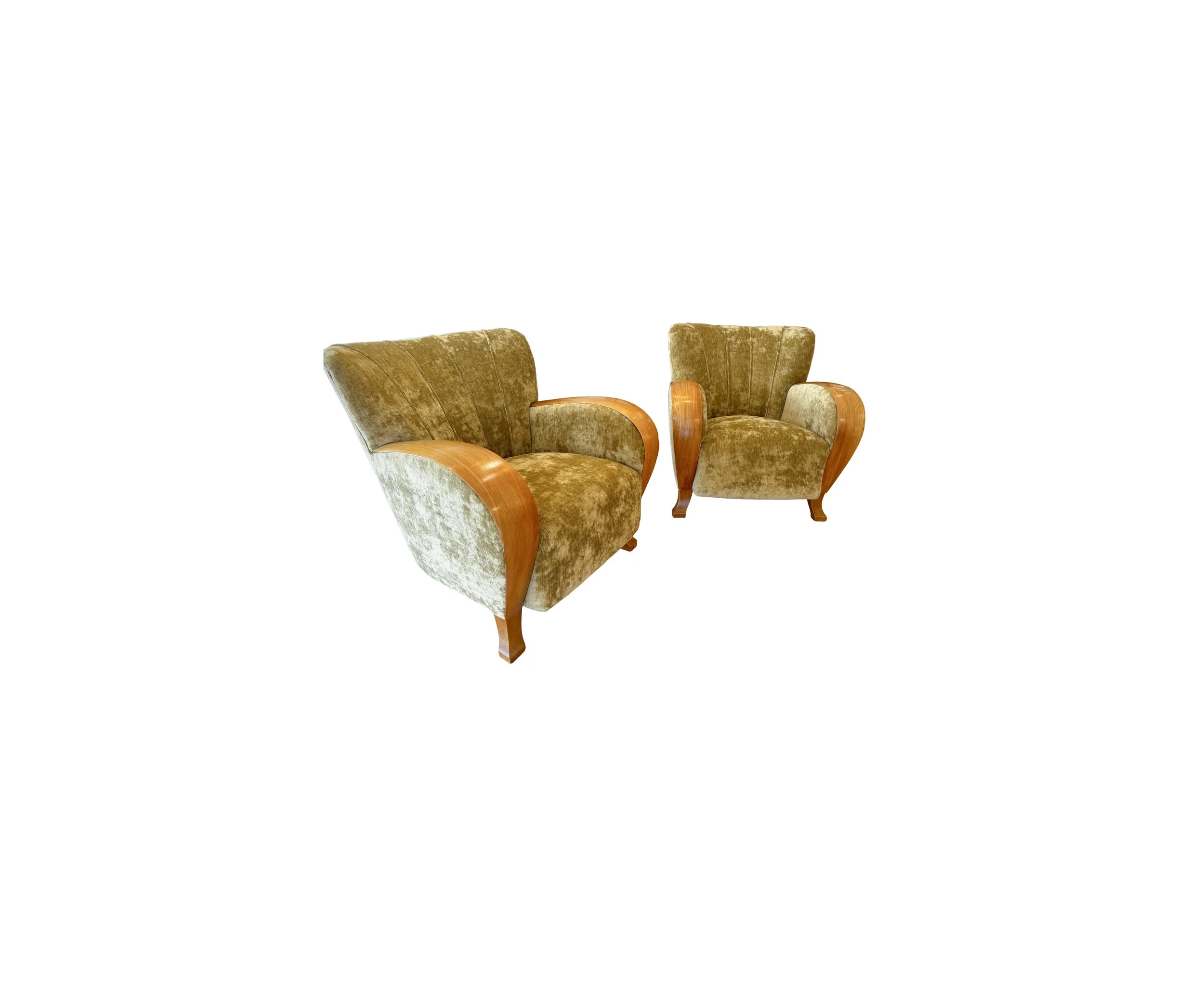 Pair of Art Deco Lounge Chairs D468