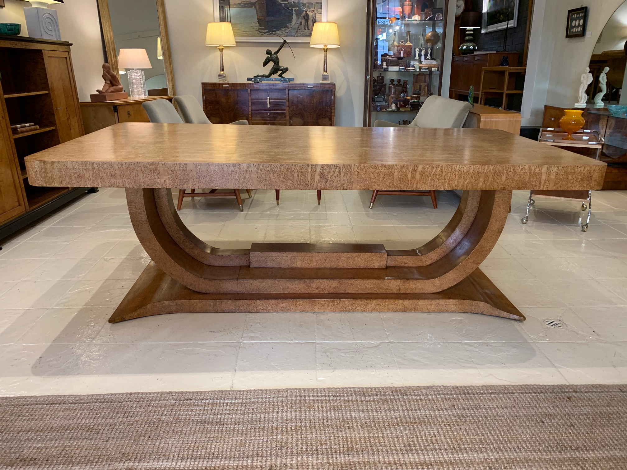 Art Deco Karelian Birch Dining Table D420 — Virtanen