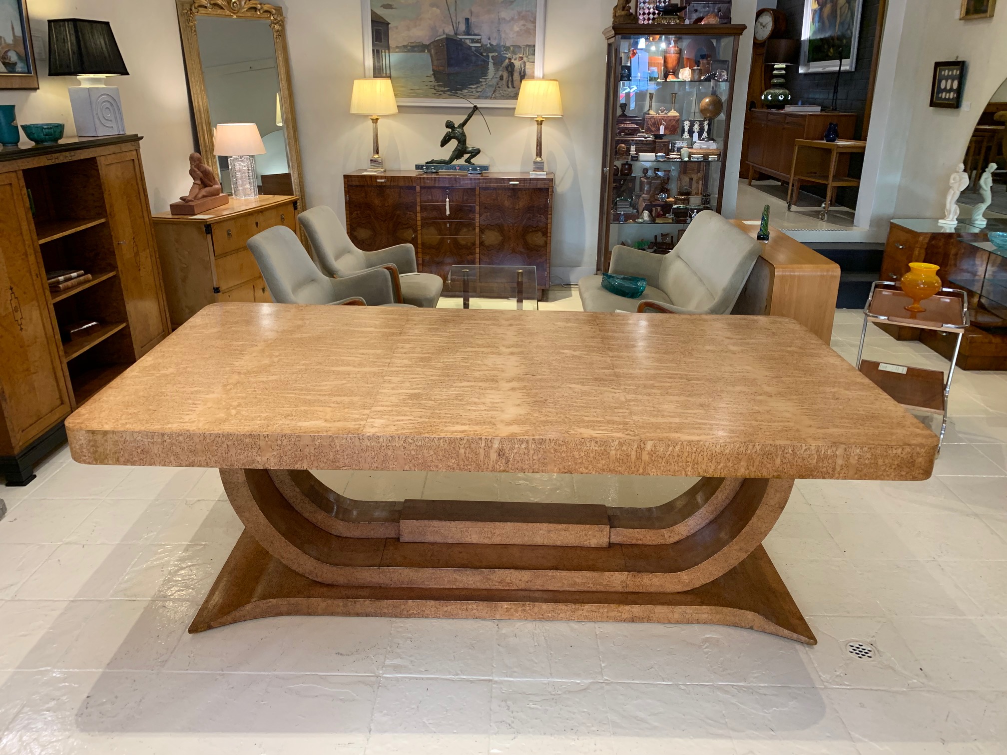 Art Deco Karelian Birch Dining Table D420 — Virtanen