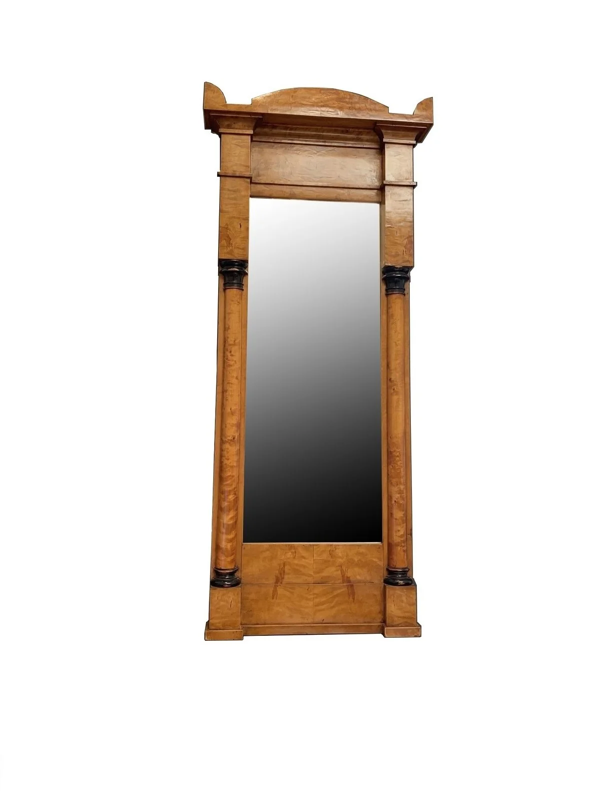 Flame Birch Biedermeier Pier Mirror B238