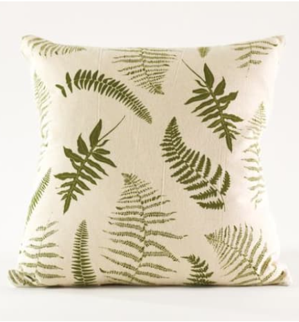 Fronds Pillow with Faux Down Insert, Set of 2