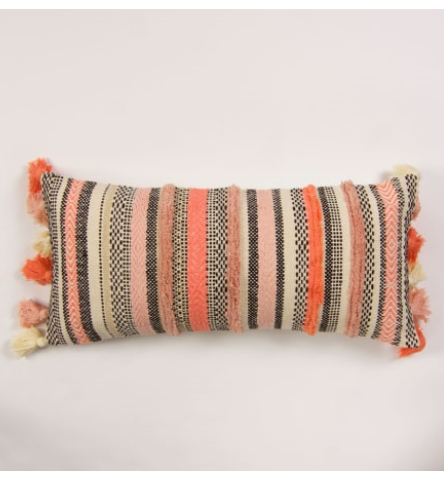 pillow lumbar coral stripe.PNG