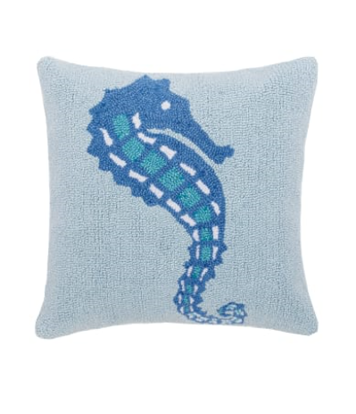 Seahorse Hooked Pillow 