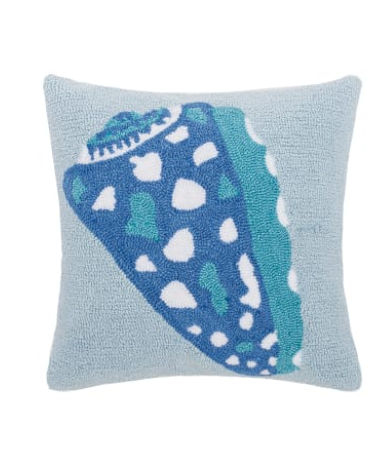 Shell Hooked Pillow 