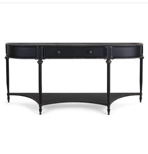 Atheron Black Metal Console with Drawer