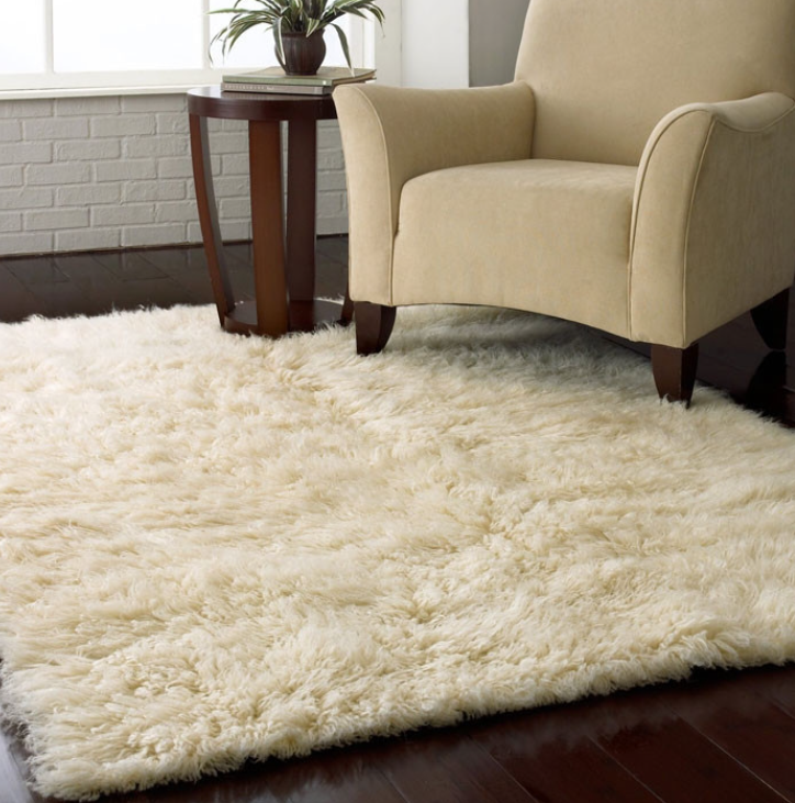 Hand Woven Wool Flokati Area Rug