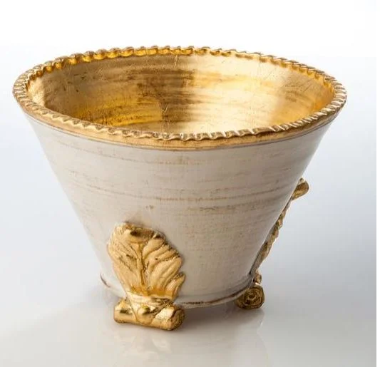 Gold Acanthus Cachepot (large)