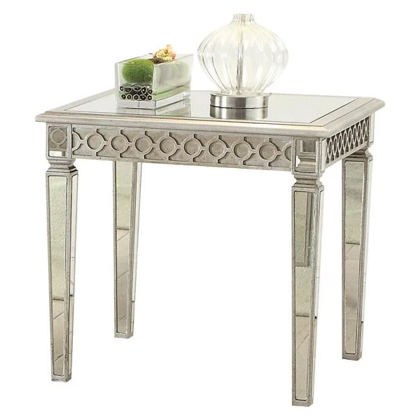 Mirrored End Table