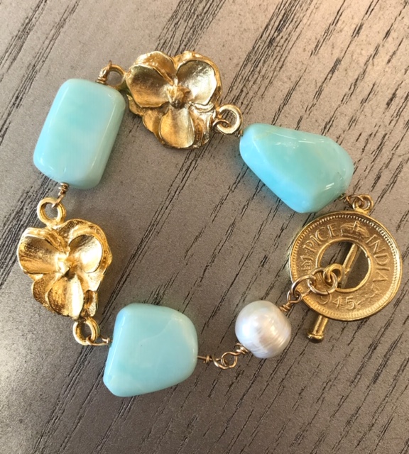 Barbara peruvian opal bracelet  Tracy Savage Jewelry