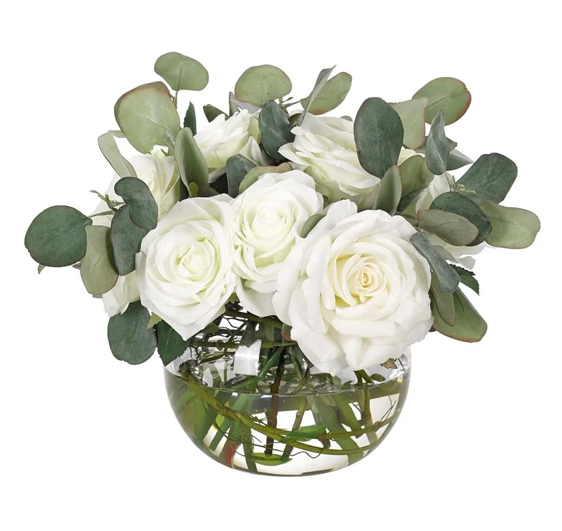 Rose &amp; Eucalyptus in Glass Bubble