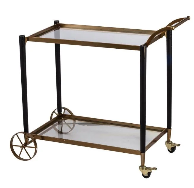 Gold Polished Serving Cart
