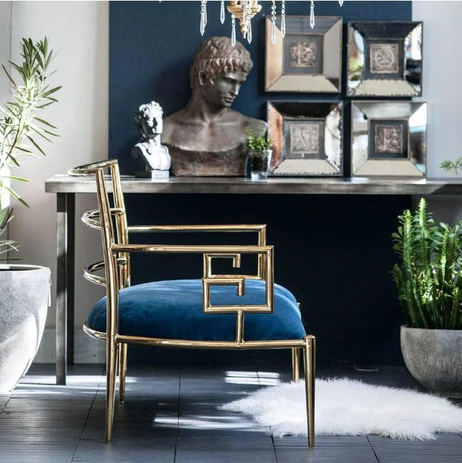 Greek Key Accent Chair