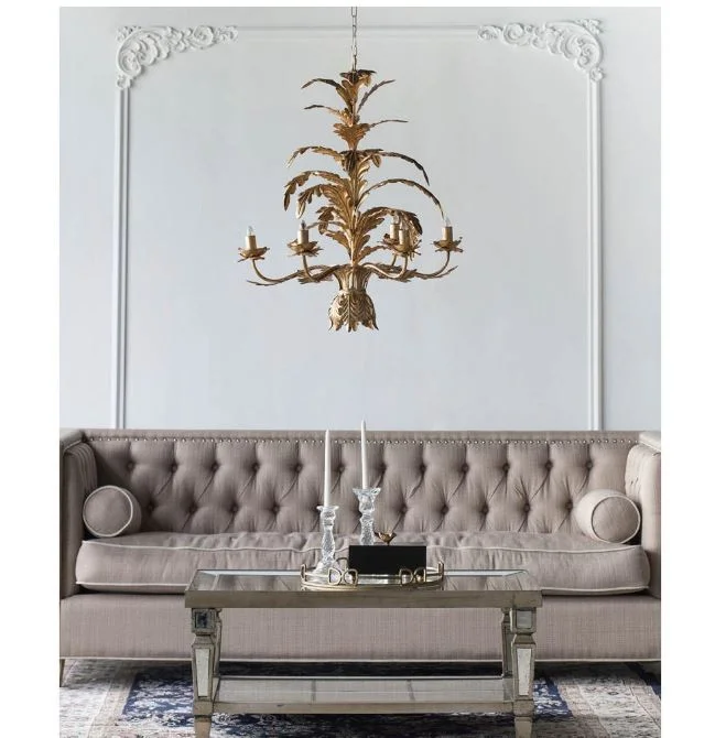 Gold Leaf Chandelier