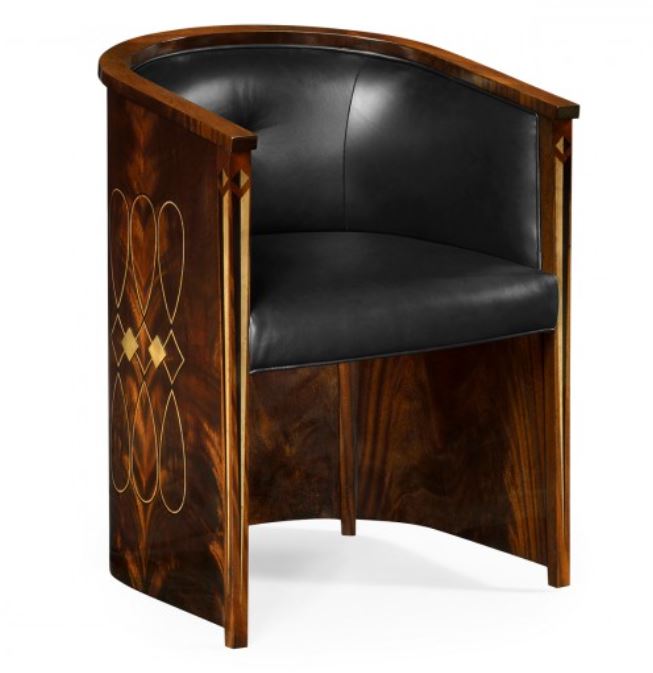 Knightbridge Dining Chair, Upholstered in Black Leather or Choice of Fabric