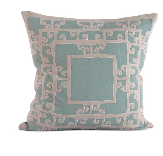 Yuan Pillow in Glacier/Mushroom