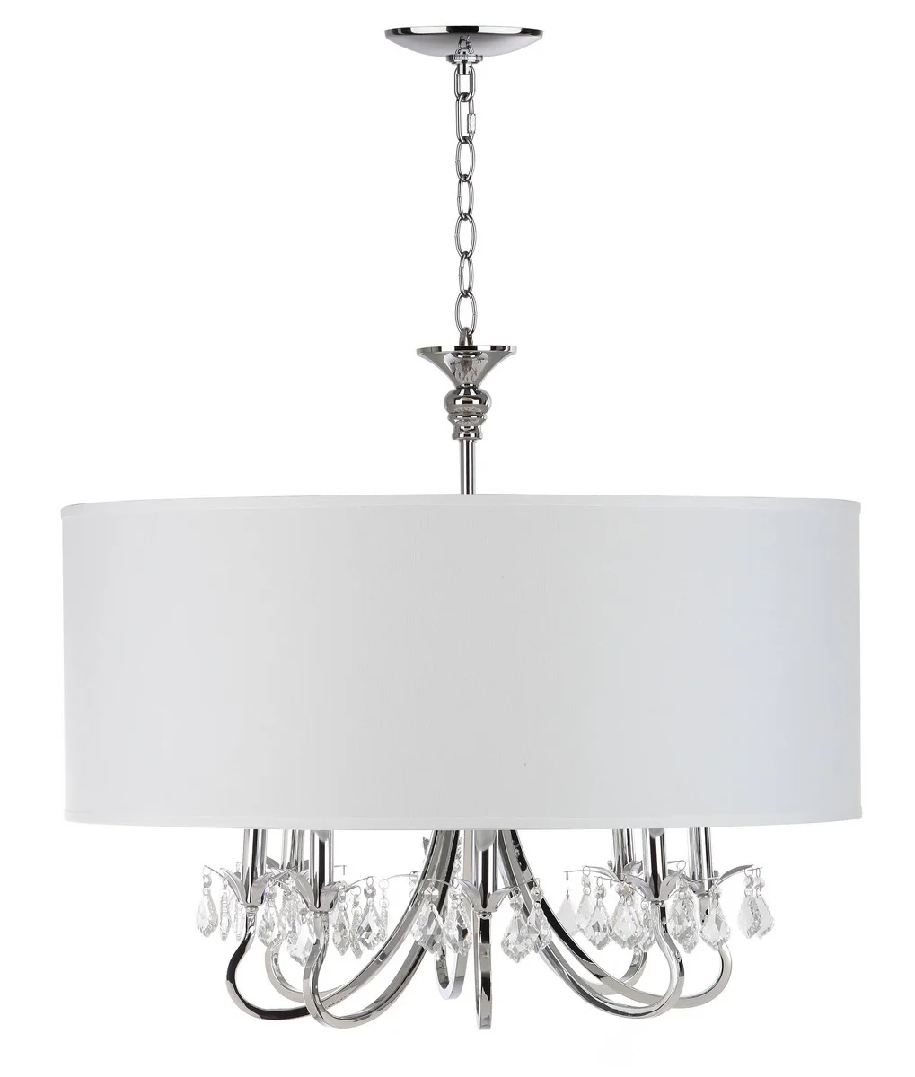 KRISTA 8 LIGHT CHROME 32 INCH DIA ADJUSTABLE PENDANT