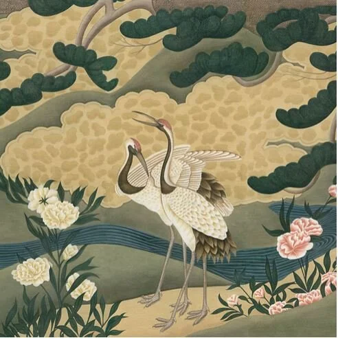 Japanese Crane Mural