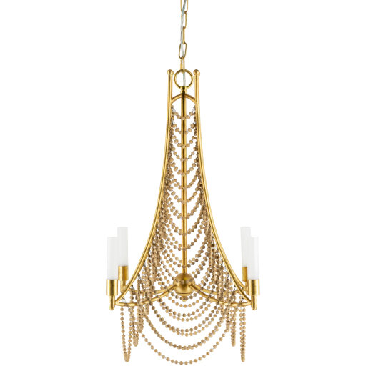 Hawes Gold with Wood Beads