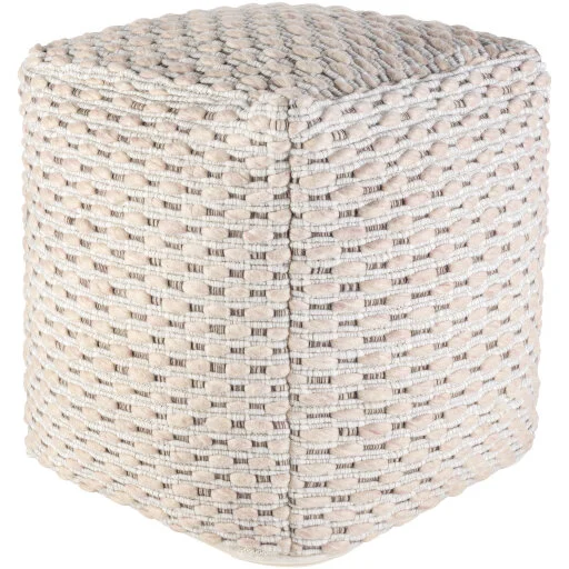 Lanier Pouf Blush/Beige
