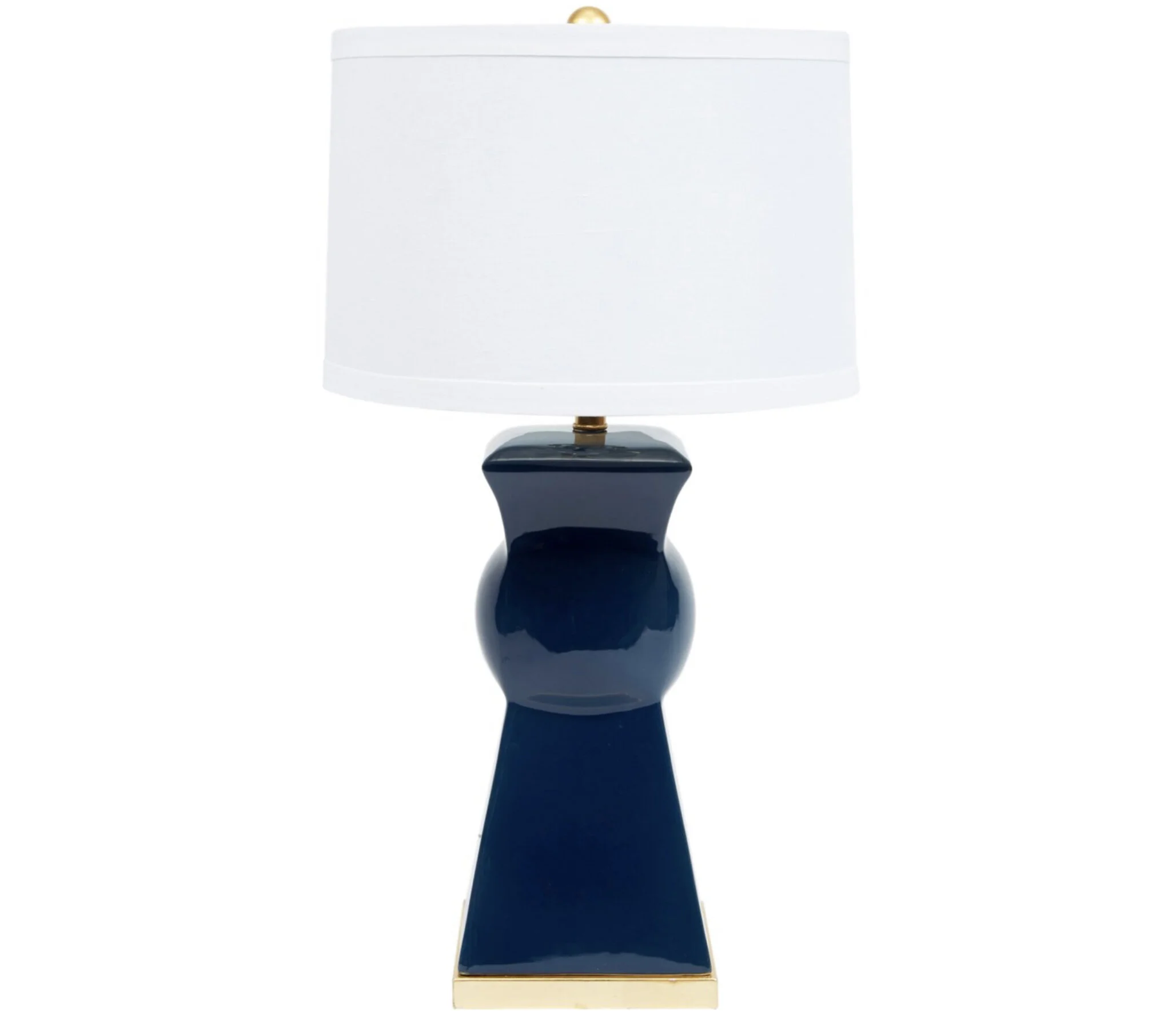 PERRIN NAVY BLUE CERAMIC TABLE LAMP
