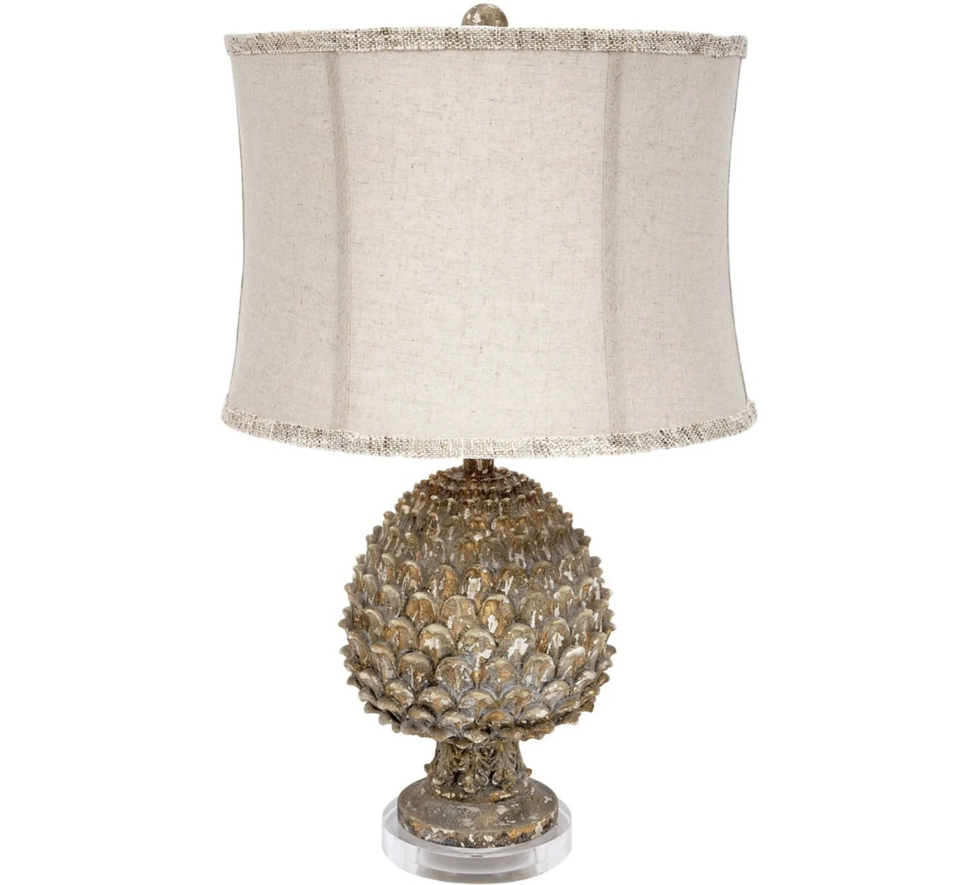 WHITNEY AGED PINEAPPLE LAMP