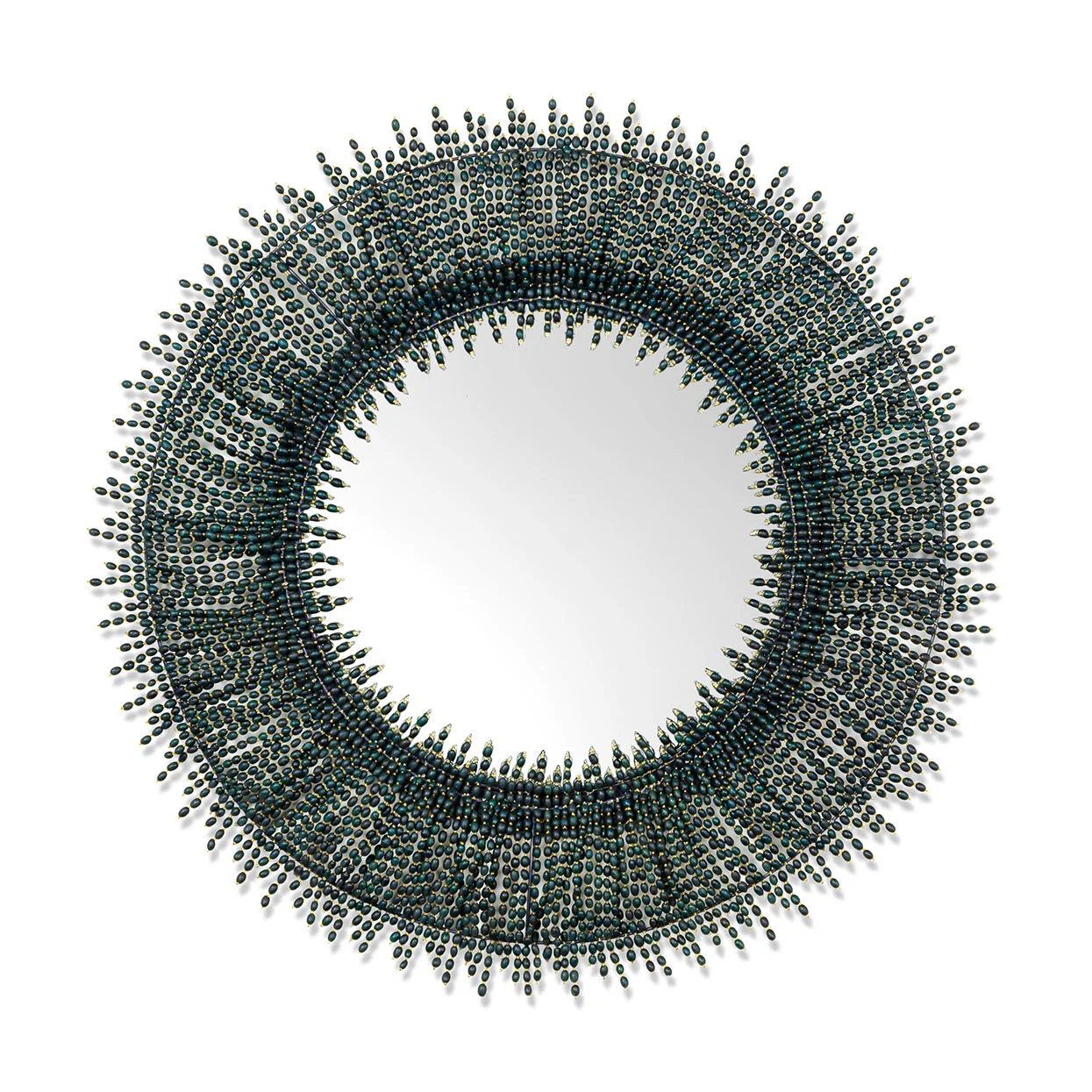 Amaya Round Beaded Mirror