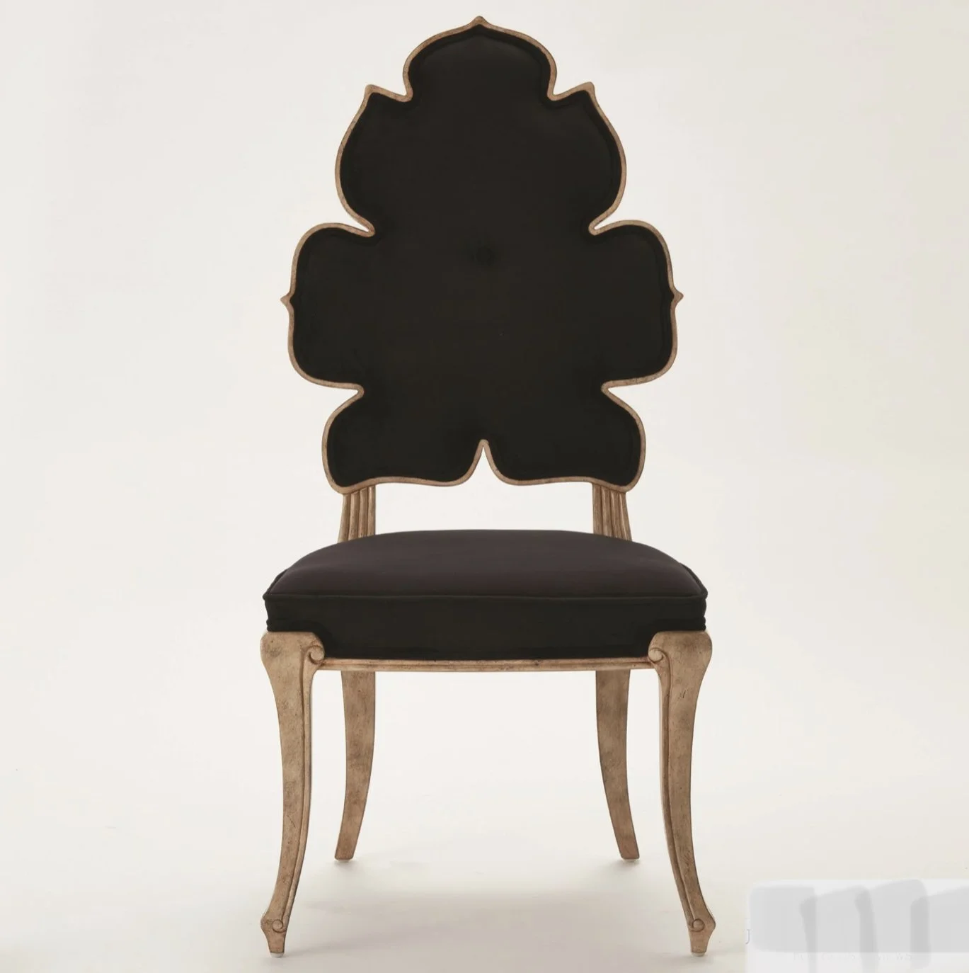 Wiggle Dining Chair in Black Velvet or White Muslin