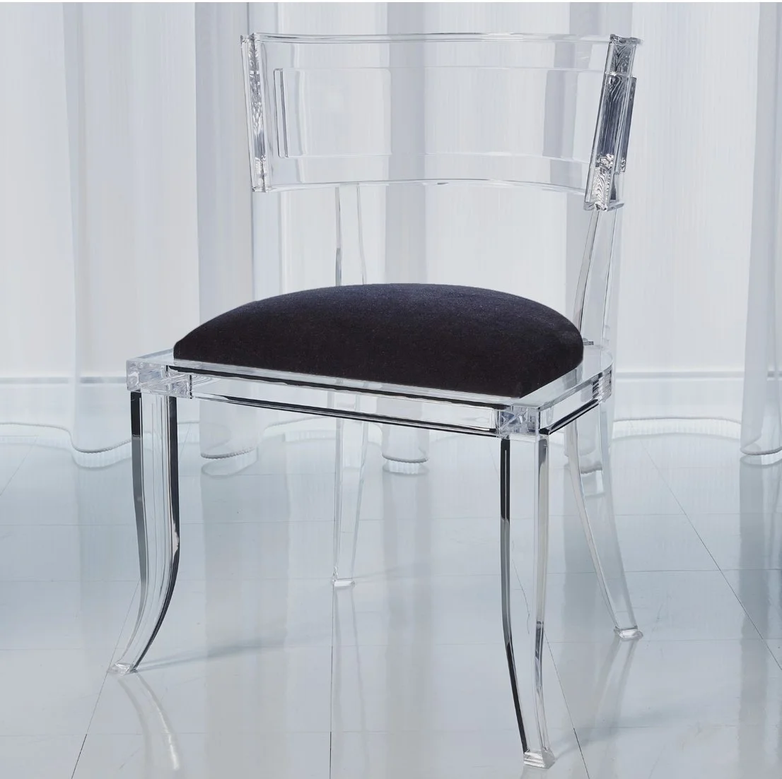 KLISMOS ACRYLIC CHAIR-BLACK