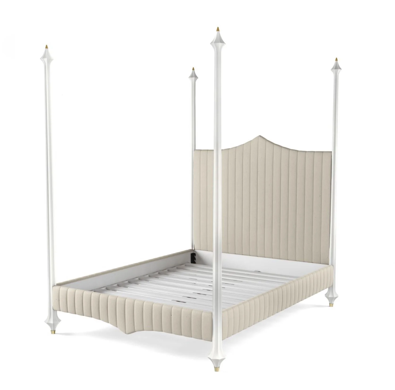 Flute Bed - Cream Muslin