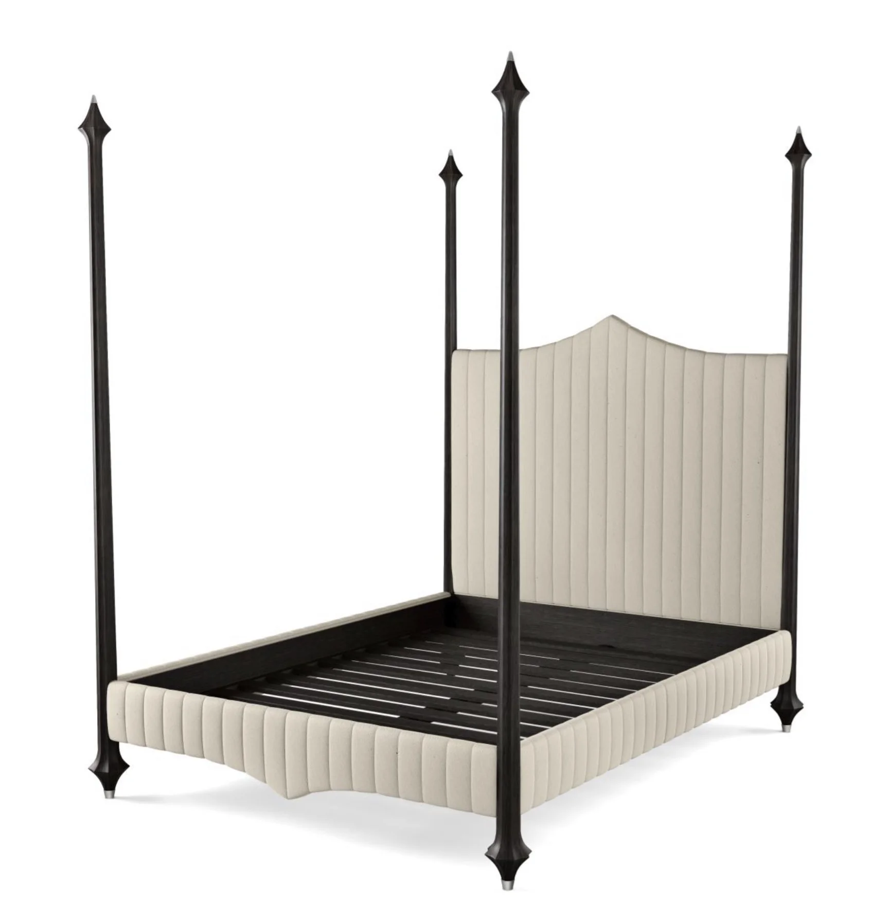 Flute Bed - Graphite Muslin