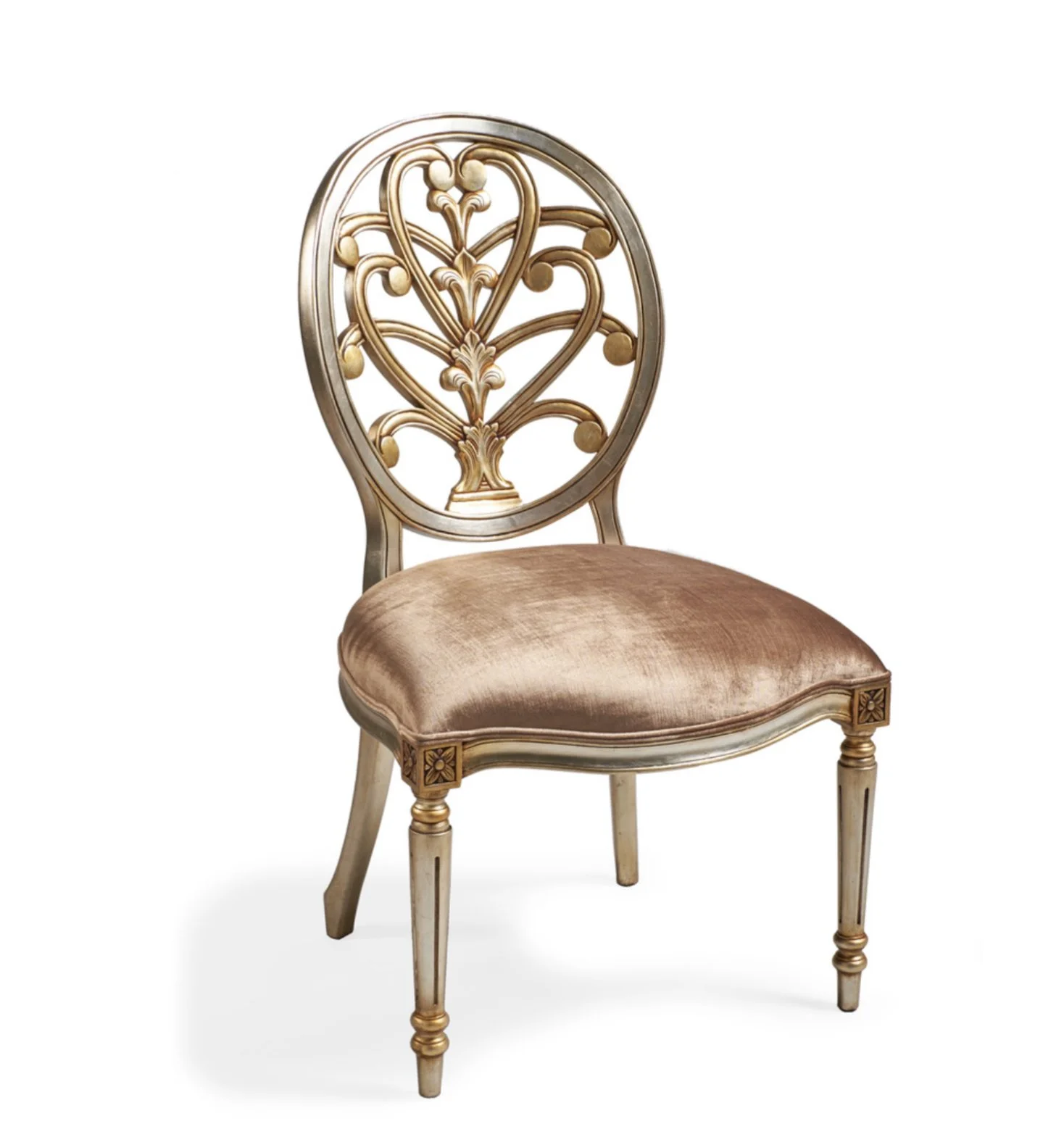Honeysuckle Side Chair in Champagne Leaf