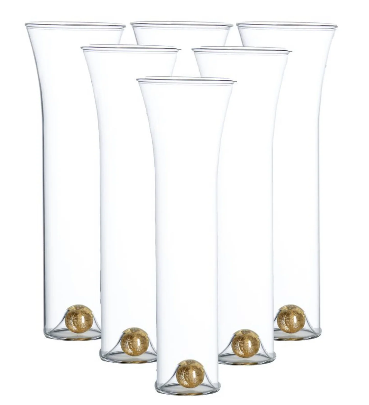 Golden Globe Champagne Set, Clear, Set of 6