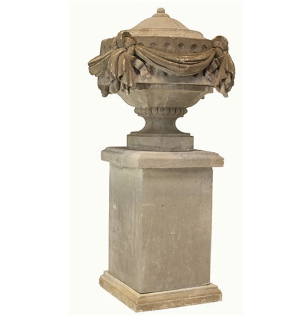 ORNATE URN TOP/ BOTTOM SET - LARGE