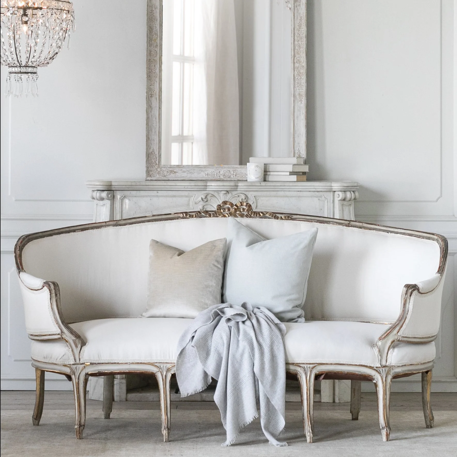 Vintage Louis XV Canape Sofa Circa 1970 France